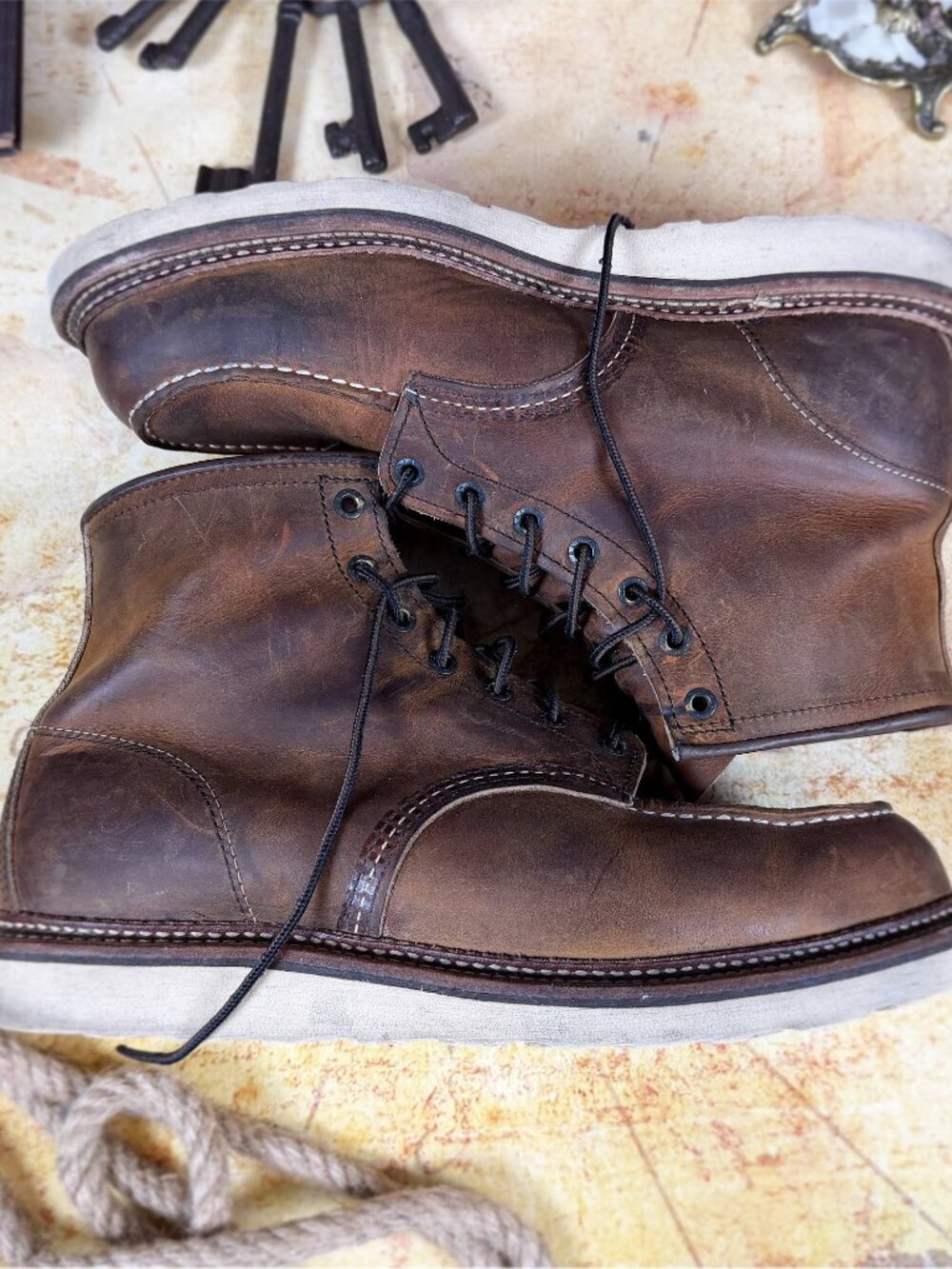 Red Wing Heritage 1907 Classic Moc Boots | Copper Rough & Tough | Men's 11.5 D - Picture 3 of 16